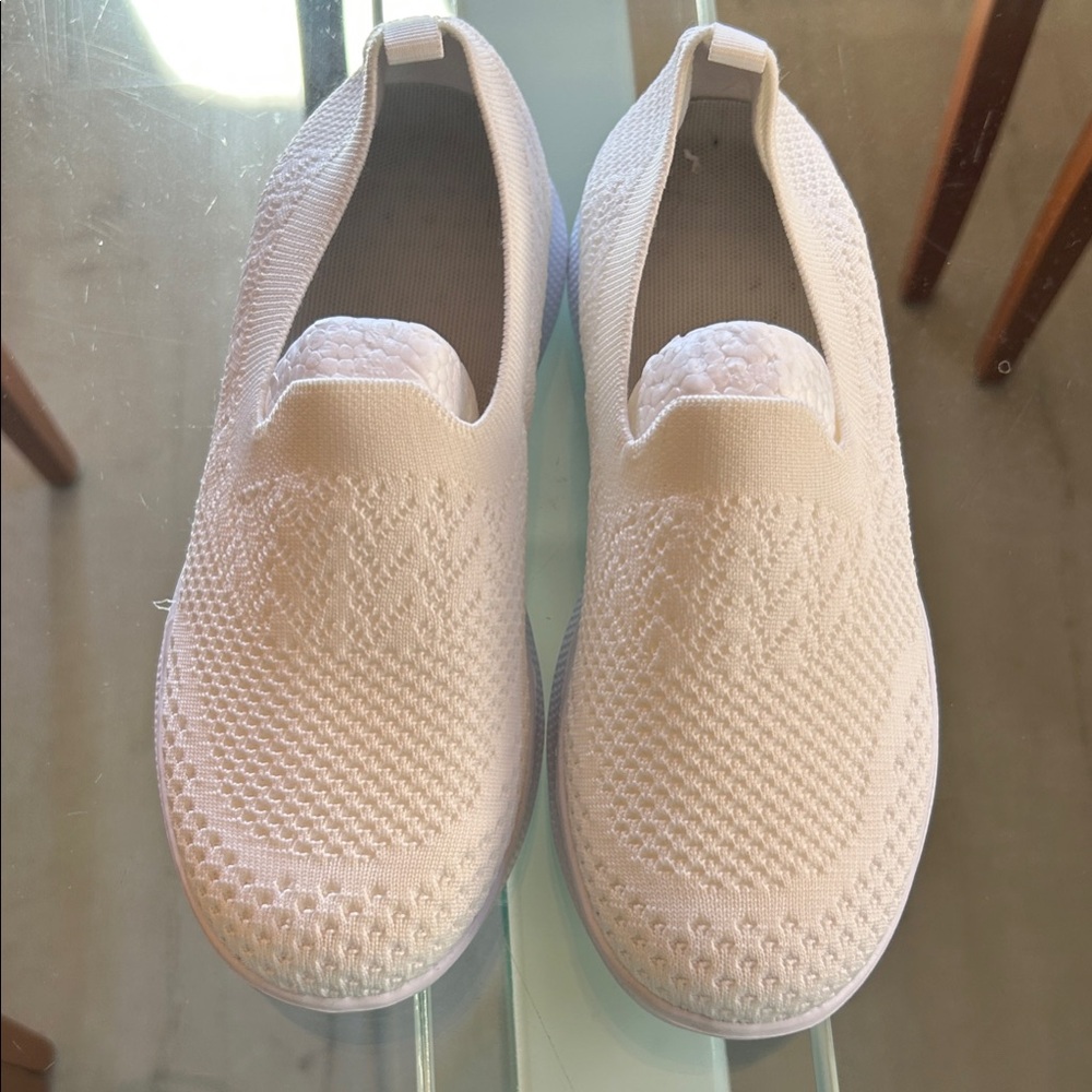 Women's White Slip-On Shoes